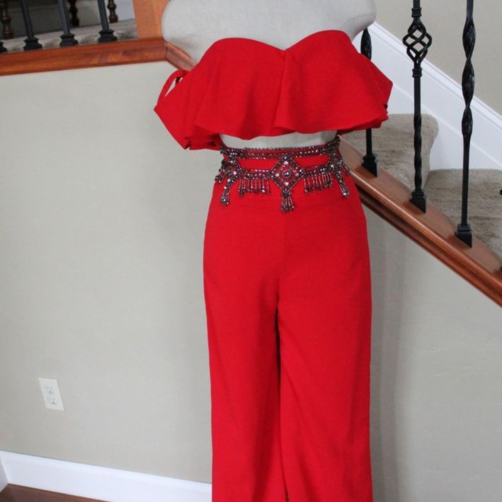 MISS OHIO USA: VIENNA: Custom Red Two Piece - Picture 2 of 10